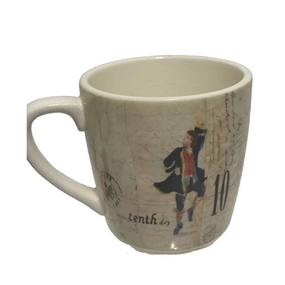 Williams Sonoma 12 Days of‎ Christmas Coffee Tea Mug Cup Day 9/ 10 Ladies Lords